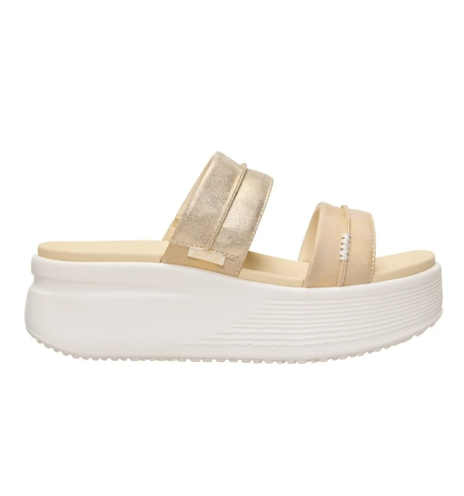 Hey Dude Ciabatta Austin Slide Classic Champagne Metallic Beige HD.45256 9JU
