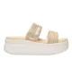 Hey Dude Ciabatta Austin Slide Classic Champagne Metallic Beige HD.45256 9JU