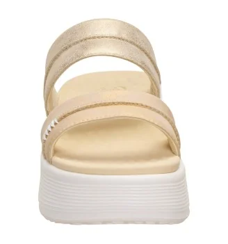 Hey Dude Ciabatta Austin Slide Classic Champagne Metallic Beige | Hey Dude | 