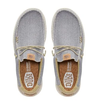 Hey Dude Scarpe Wally Braided Flannel Grey Olive Grey Grigio | Hey Dude | 