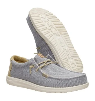 Hey Dude Scarpe Wally Braided Flannel Grey Olive Grey Grigio | Hey Dude | 