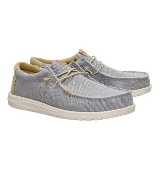 Hey Dude Scarpe Wally Braided Flannel Grey Olive Grey Grigio | Hey Dude | 