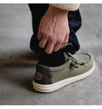 Hey Dude Scarpe Wally Braided Burnt Olive Delicioso Brown Verde | Hey Dude | 