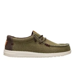 Hey Dude Scarpe Wally Braided Burnt Olive Delicioso Brown verde HD.40003 3CI