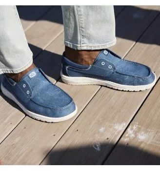 Hey Dude Scarpe Wally Cru Stretch Canvas Ensign Blue | Hey Dude | 