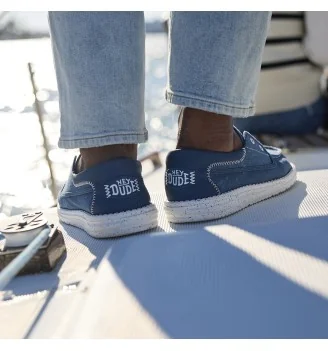 Hey Dude Scarpe Wally Cru Stretch Canvas Ensign Blue | Hey Dude | 
