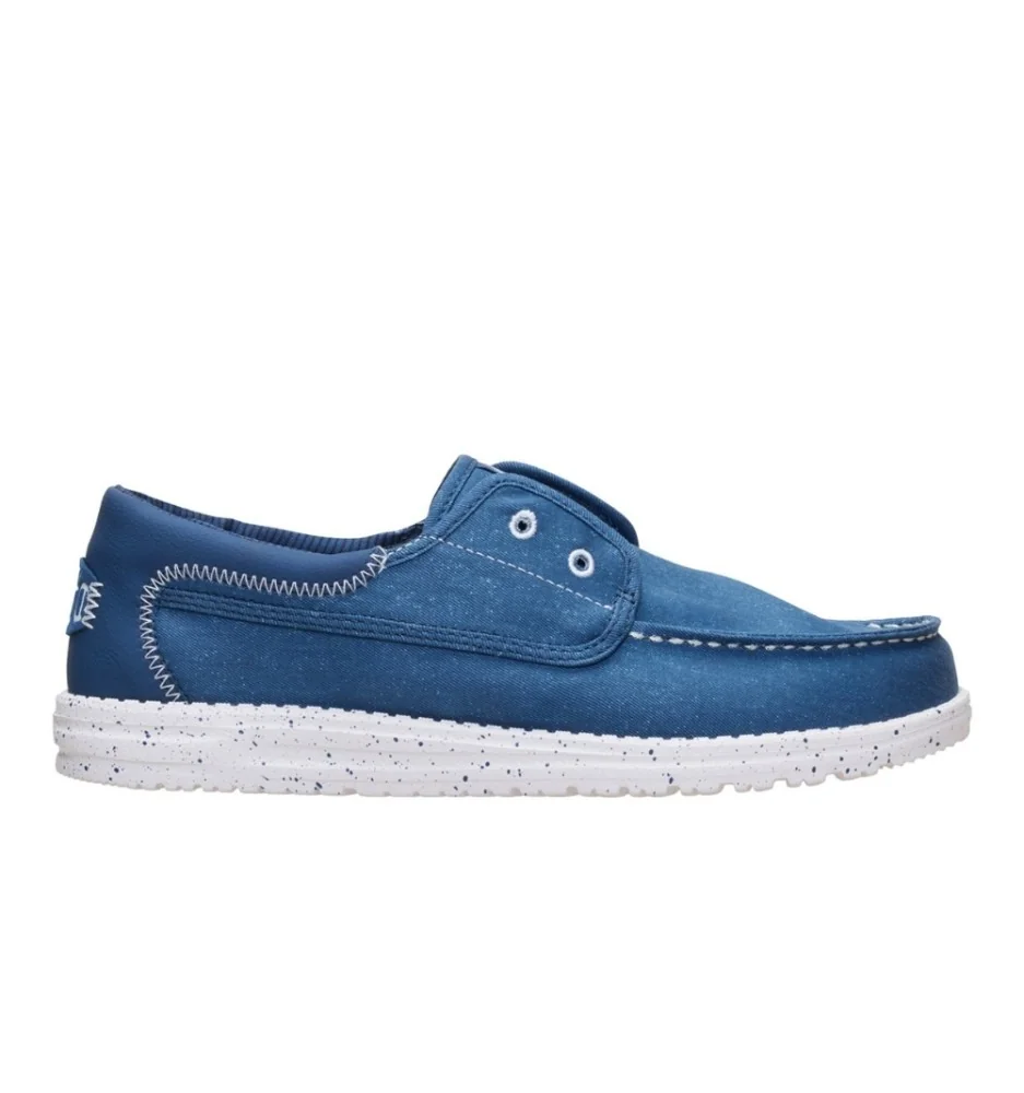 Hey Dude Scarpe Wally Cru Stretch Canvas Ensign Blue HD.45141 4ZL