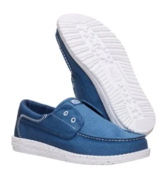 Hey Dude Scarpe Wally Cru Stretch Canvas Ensign Blue | Hey Dude | 