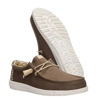 Hey Dude Scarpe Wally Stretch Canvas Teak Brown Marrone | Hey Dude | 