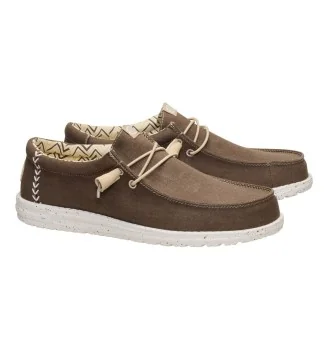 Hey Dude Scarpe Wally Stretch Canvas Teak Brown Marrone | Hey Dude | 