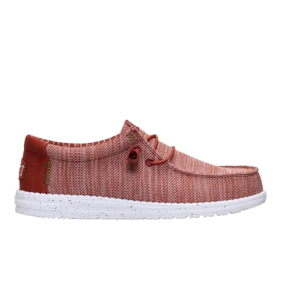 Hey Dude Scarpe Wally Stretch Sox Burnt Red Multi Rosso Chiaro HD.41898 7BI
