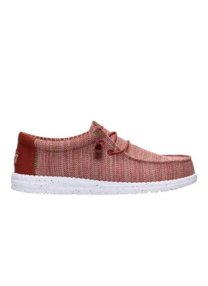 Hey Dude Scarpe Wally Stretch Sox Burnt Red Multi Rosso Chiaro HD.41898 7BI