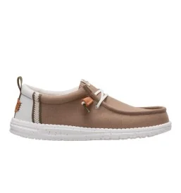Hey Dude Scarpe Wally Summer Linen Timber Silver Birch Marrone Chiaro HD.43086 2KR