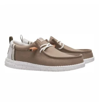 Hey Dude Scarpe Wally Summer Linen Timber Silver Birch Marrone Chiaro | Hey Dude | 