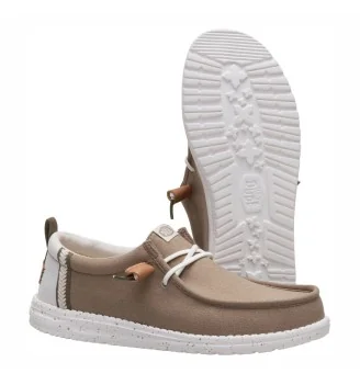 Hey Dude Scarpe Wally Summer Linen Timber Silver Birch Marrone Chiaro | Hey Dude | 