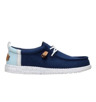 Hey Dude Scarpe Wally Summer Linen Navy Blazer Multi Blu HD.43086 4UX