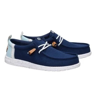 Hey Dude Scarpe Wally Summer Linen Navy Blazer Multi Blu | Hey Dude | 
