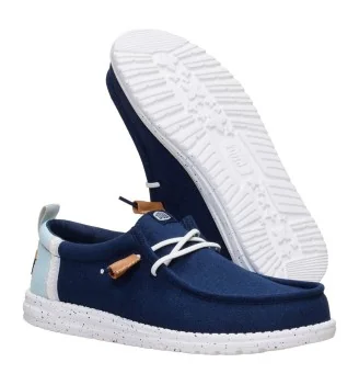 Hey Dude Scarpe Wally Summer Linen Navy Blazer Multi Blu | Hey Dude | 