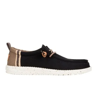 Hey Dude Scarpe Wally Summer Linen Black Walnut Nero HD.43086 02M
