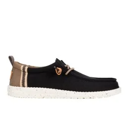 Hey Dude Scarpe Wally Summer Linen Black Walnut Nero HD.43086 02M