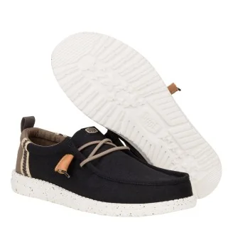 Hey Dude Scarpe Wally Summer Linen Black Walnut Nero | Hey Dude | 