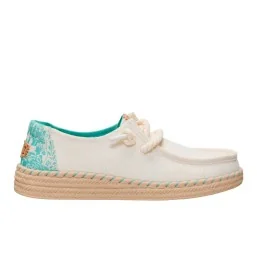 Hey Dude Scarpe Wendy Espadrille Hibiscus Egret Bianco HD.45237 0NI P26
