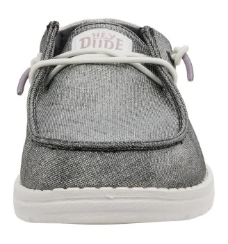 Hey Dude Scarpe Wendy Metallic Sparkle Charcoal Argento | Hey Dude | 