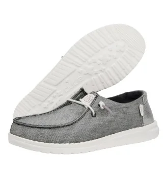 Hey Dude Scarpe Wendy Metallic Sparkle Charcoal Argento | Hey Dude | 