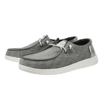 Hey Dude Scarpe Wendy Metallic Sparkle Charcoal Argento | Hey Dude | 