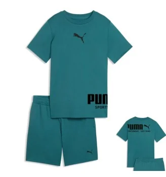 Puma Tuta Sport Kids Verde Blu 693335-41