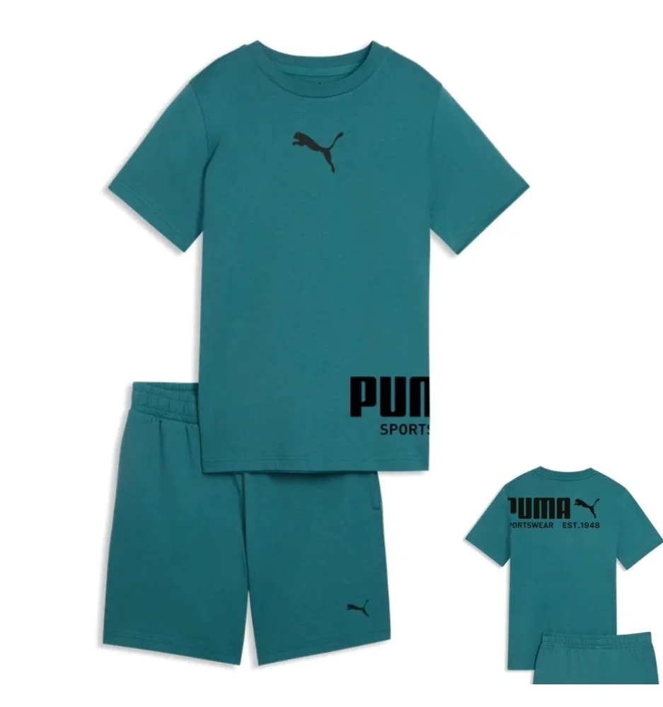 Puma Tuta Sport Kids Verde Blu 693335-41