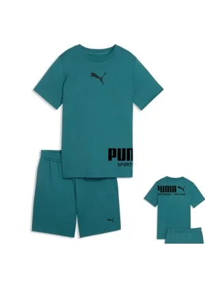 Puma Tuta Sport Kids Verde Blu 693335-41