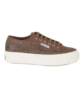Superga Scarpe 2740 Platform Raffia Brown Coffee Marrone S41518W 662