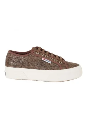 Superga Scarpe 2740 Platform Raffia Brown Coffee Marrone S41518W 662
