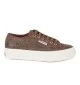 Superga Scarpe 2740 Platform Raffia Brown Coffee Marrone S41518W 662