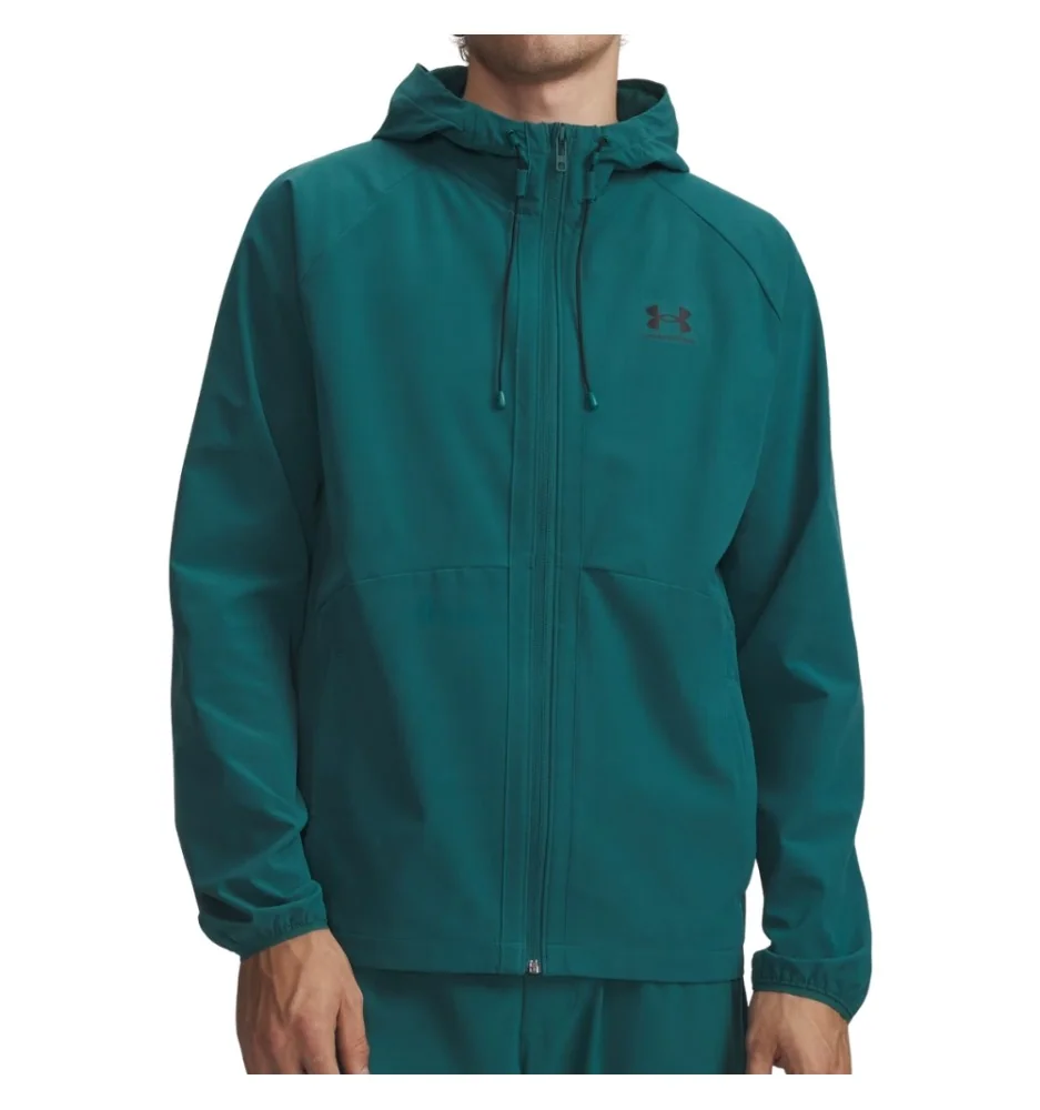 Under Armour Giacca Windbreaker Stretch Woven Verde Blu Nero 6003001 338