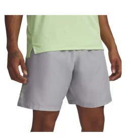 Under Armour Pantaloncini Tech™ Woven Wordmark Mod Gray Lumos Lime Grigio 1383356 011