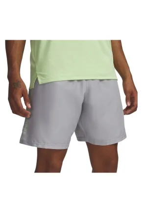 Under Armour Pantaloncini Tech™ Woven Wordmark Mod Gray Lumos Lime Grigio 1383356 011