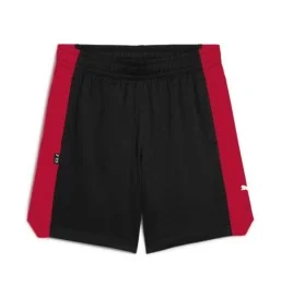 Puma Pantaloncini BAsketball Shot Blocker Kids Nero Rosso 630825-51
