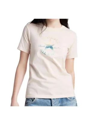 Converse T-shirt Chuck Taylor All Star Watercolor Pale Petal Rosa Chiaro 10027385-A03