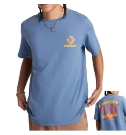 Converse T-shirt Chuck Taylor All Star Nature Center Lakeside Blu 10027346-A03