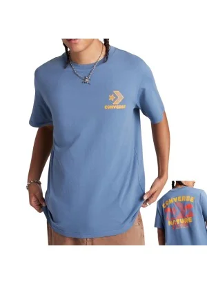 Converse T-shirt Chuck Taylor All Star Nature Center Lakeside Blu 10027346-A03