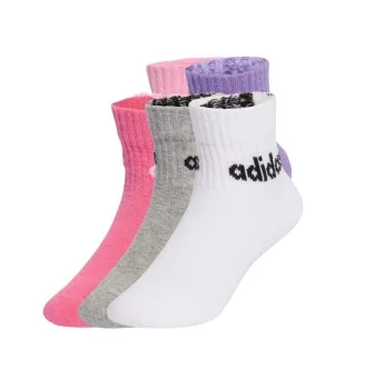 Adidas Calzini Polpaccio Linear Ankle Caviglia 5Paia Multicolore JF8541