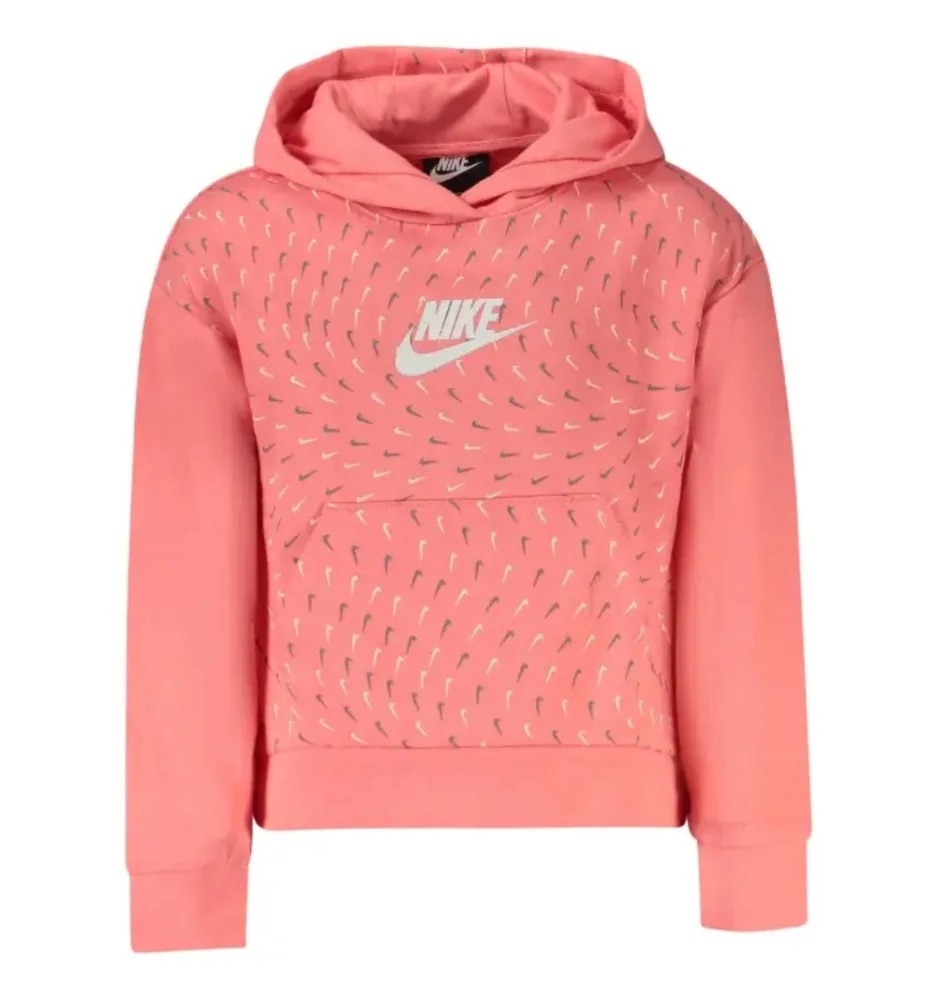 Nike Felpa Cappuccio Essentials Kids Rosa 36J048-A0Y