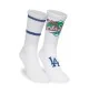 New Era Calzini Crew Polpaccio Mlb Los Angeles Dodgers 2 Paia Bianco Blu 60684246