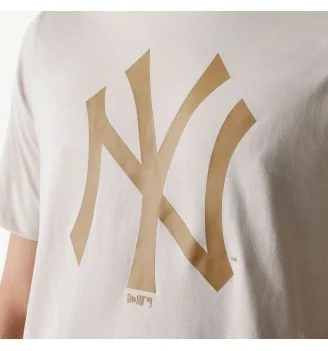 New Era T-shirt Mlb Regular New York Yankees Stone Bianco Beige | New Era | 