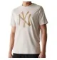 New Era T-shirt Mlb Regular New York Yankees Stone Bianco Beige 60590460