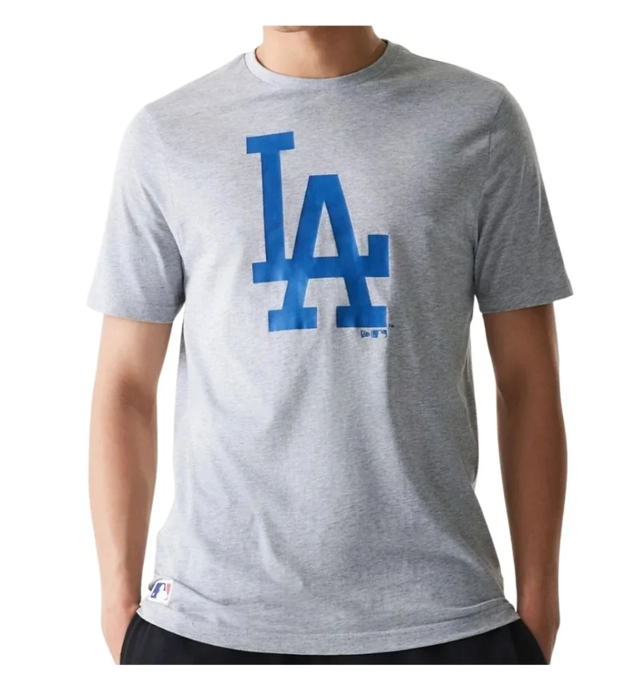 New Era T-shirt Mlb Regular Los Angeles Dodgers Grigio Blu 60590467