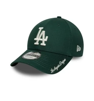 New Era Cappello Visor Script 9forty Los Angeles Dodgers Verde Scuro 60758994