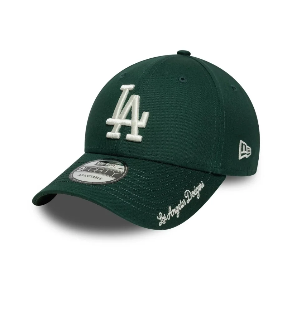 New Era Cappello Visor Script 9forty Los Angeles Dodgers Verde Scuro 60758994